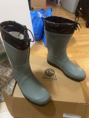 Cotswold Minchinhampton Green Fur Lined Cold Work Thermal Wellington Boots